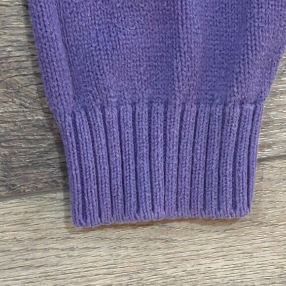 Vintage 90s Lands' End Purple Knit Sweater Made in USA - Men's Size Large - Picture 3 of 7
